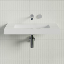 Essential Accessible 750mm Gloss White Rectangular Composite Wall Hung Basin